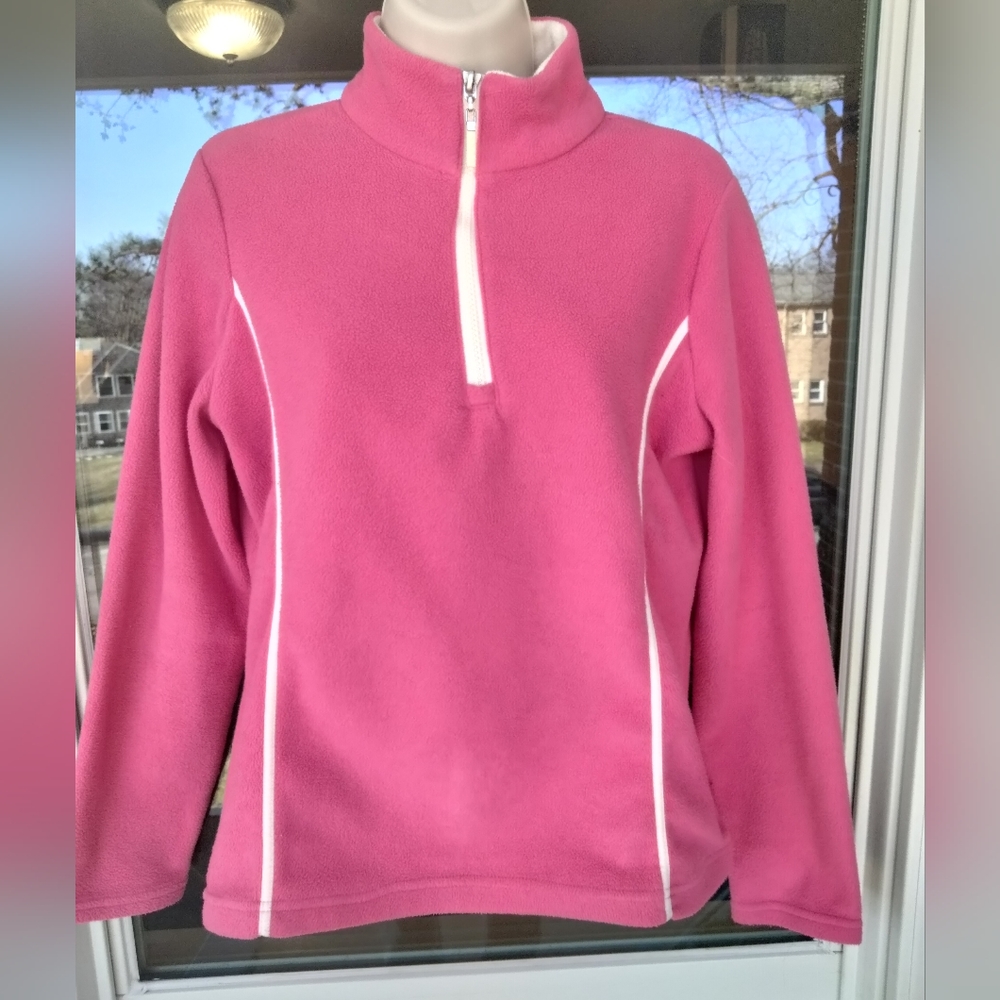 Women's Izod "PerformX" 100% Polyester Fleece 1/4 Zip Pullover. Size S. Nice.